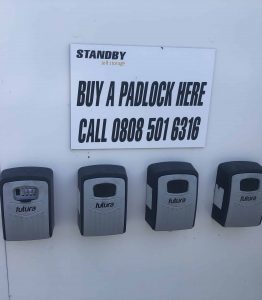 Padlock collection point Standby Self Storage